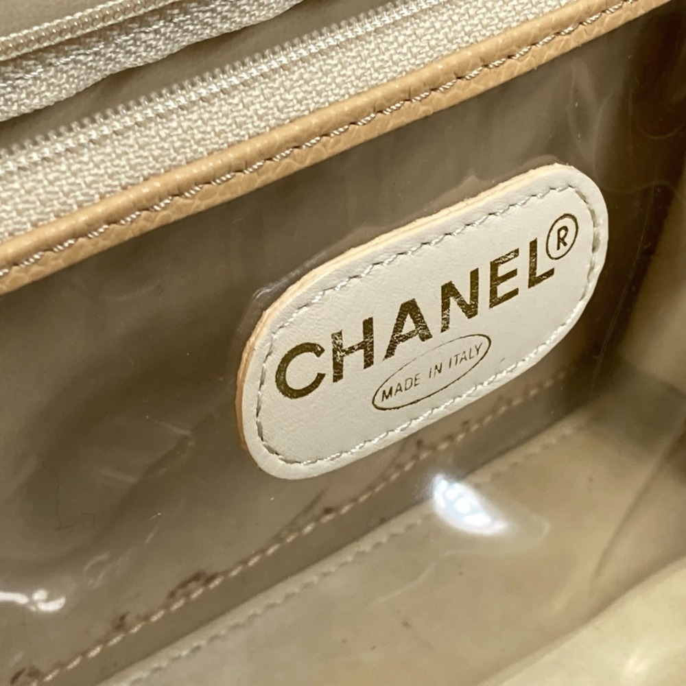 CHANEL Cream Caviar Leather Logo Shoulder Bag - Picture 13 of 16